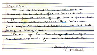 corrine thank you letter